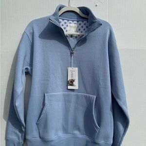 Light Blue Quarter-Zip Fleece Pullover | Cactus Man Medium New With Tag!